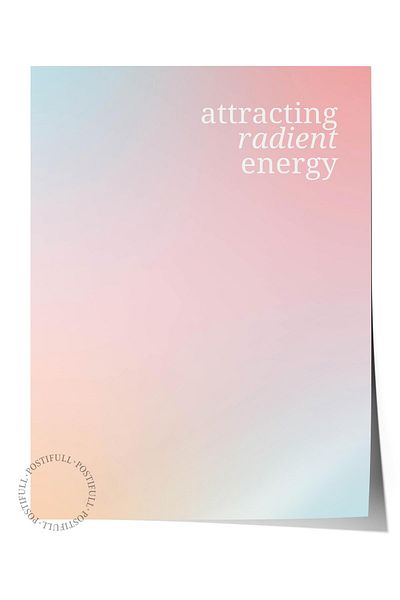 Postifull Aura Series NO:139 - Πολύχρωμη αφίσα με ακτινοβολία ενέργειας που προσελκύει τον άγγελο