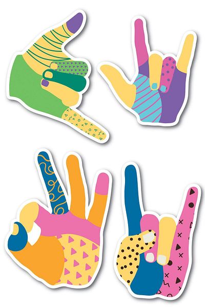 Postifull Indie Themed Sticker Set - 4 Piece Sticker Set - Phone, Tablet, Notebook Laptop Compatible Sticker