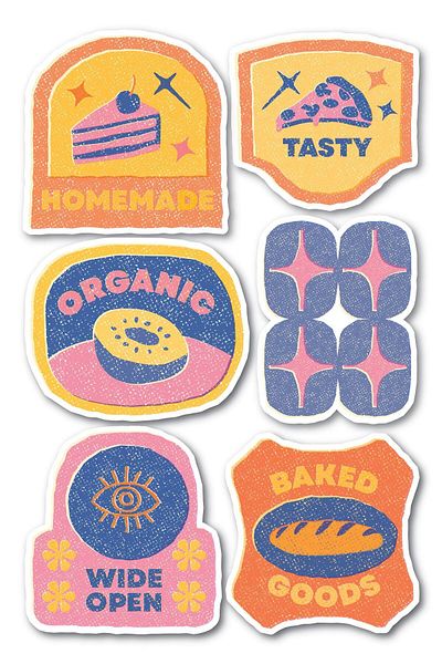 Postifull Indie Themed Sticker Set - 6 Piece Sticker Set - Phone, Tablet, Notebook Laptop Compatible Sticker