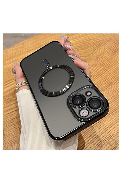 Dexmon iPhone 15 Uyumlu Kılıf Kamera Lens ve Hoparlör Toz Korumalı Magsafe Şa...