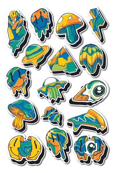 Postifull Fantastic Themed Sticker and Label Set - Medium Size - Waterproof, Thick Adhesive Sticker Set