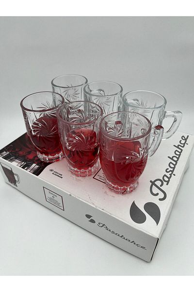 Paşabahçe Drink Set with Diamond Handles