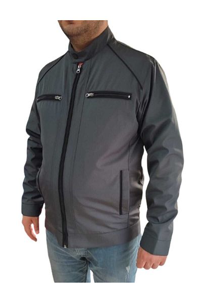 Ünal Giyim Battal Summer Men's Coat - Large Size, Bondit Fabric, 2XL-5XL