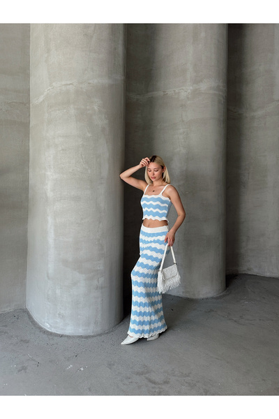 R&G RIMANERE GIOVANI Жіночий трикотажний кроп-топ у смужку