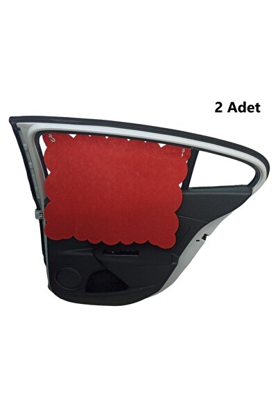 Next Craft Parasolar Auto Perdele Geam Lateral Vehicul Scaun din spate Husa pentru alaptare Pâslă roșie cu suporturi cu ventuze 2 buc