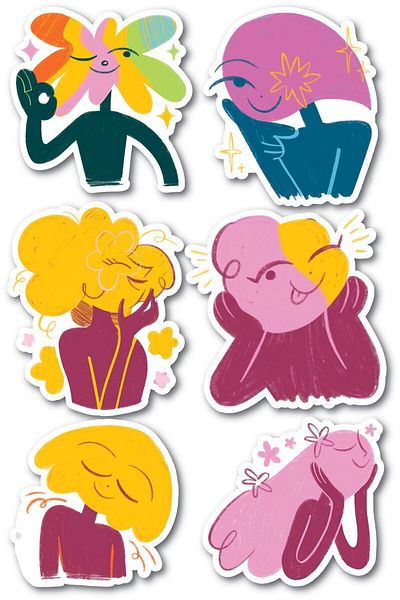 Postifull Vintage Themed Sticker Set - 6 Piece Sticker Set - Compatible Stickers for Phone, Tablet, Notebook and Laptop