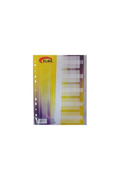 Bafix Separator 1-5 Number Plastic A4 (PRICE IS FOR 10 PIECES)