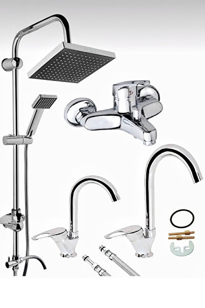 MAYYGO Lüx 4’lü Set Robot Yağmurlama Tepe Duş Seti - Banyo - Lavabo - Mutfak ...