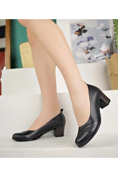 ELF GENUINE Leather Women's Casual Heeled Shoes