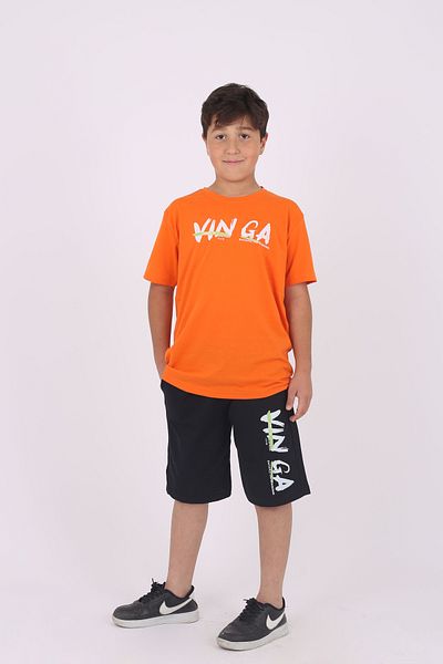 cm buseyiz Buseyiz Vin Ga printed cotton and pocket boy's summer bottom-top suit