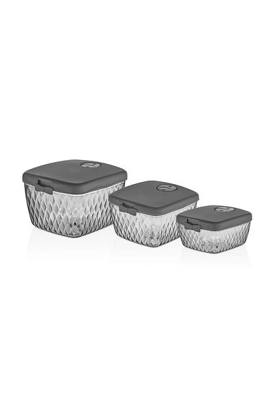 DEMPA Anthracite Set of 3 Storage Containers