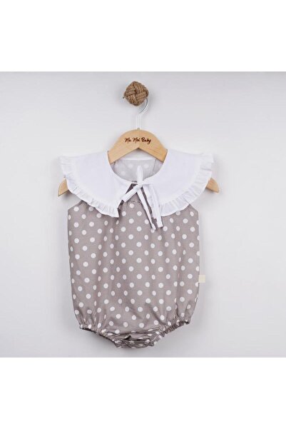 Ma Moi Baby Puantiyeli Bebe Yakalı Kız Bebek Romper