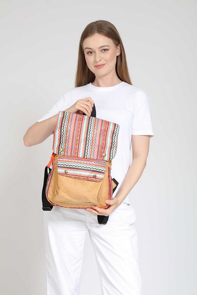 Street Bag Raven Ethnic - Καθημερινό σακίδιο πλάτης με μοτίβο Bohemian, Χρήση για ταξίδια και κάμπινγκ