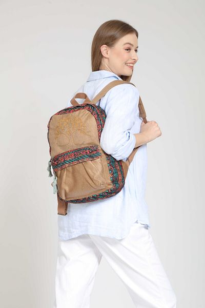 Street Bag Ethnic Αυθεντικό Κέντημα Σακίδιο πλάτης - Καθημερινή χρήση ταξιδιού
