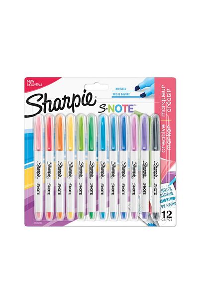 Sharpie Highlighter Snote Multifunction Mixed 12 Li Bls