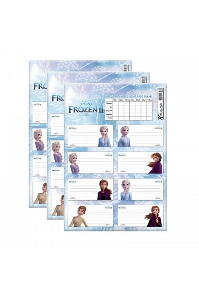 KESKİN COLOR Sharp Color Frozen Ii School Label with Course Program 3 Pcs 220130 -92