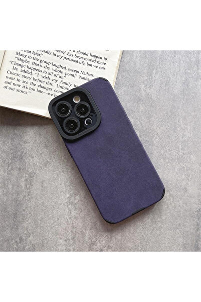 bbtech İphone 15 PRO ile Uyumlu Suni Süet Kamera Korumalı Lion Case