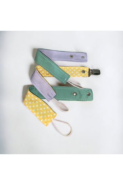 LusnikaStore Pacifier Strap - Pacifier Chain Cotton - Washable 3 Pcs