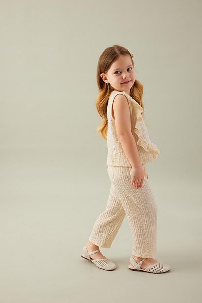 DeFacto Baby Mädchen 2 Stück Set Rüschenbluse Hose mit Rundhalsausschnitt C4016a524sm