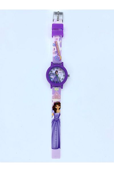 Coliseum FM COLISEUM FM ANALOG GIRL CHILDREN'S Wristwatch PRINCESS FIGURE PURPLE