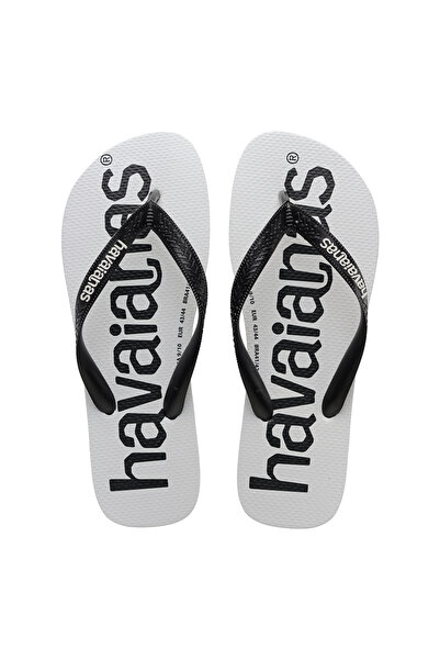 Havaianas Siyah - Beyaz Erkek Plaj Terliği TOP LOGOMANIA