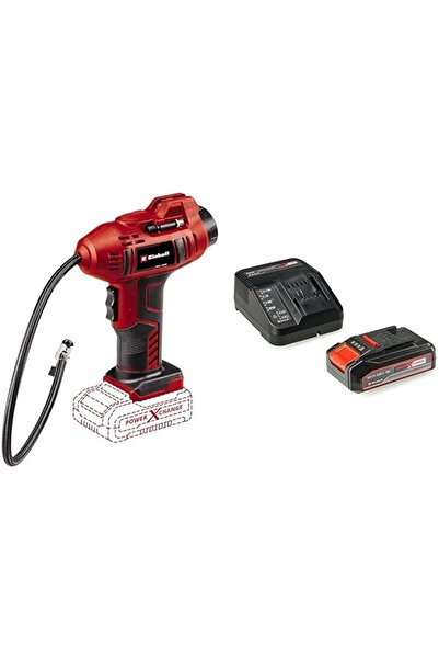 Einhell CE-CC 18 Li - Solo, Akülü Oto Hava Kompresörü ve Einhell 18V 2,5 Ah PXC Starter Kit (Başlan