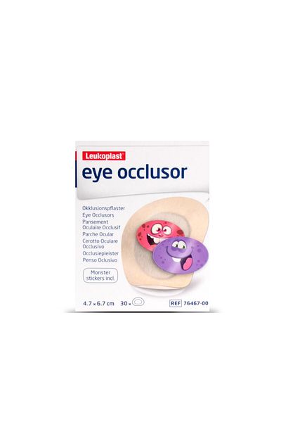 Leukotape Leukoplast Eye Occlusor 4.7x6.7 سم 30 قطعة رقعة عين