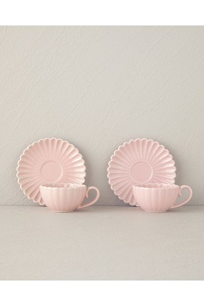 English Home Fiore New Bone China 4dílný prášek do kávových šálků pro 2 osoby