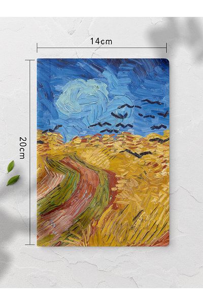 Postifull دفتر ملاحظات غير مبطن، دفتر فني حديث، مفكرة فان جوخ 64 ورقة، 14*21 سم