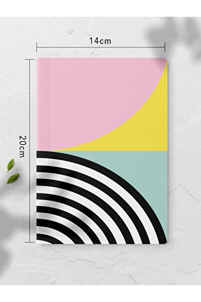 Postifull Bauhaus Themed Notebook Set - Soft Color Notebook - 4 Pieces - 14cm*20cm - 64 Pages