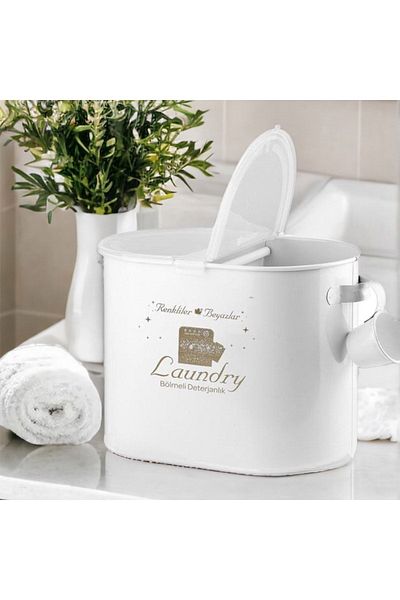 Laundry Μεταλλικός Κάδος Απορρυπαντικού 2 Διαμερισμάτων 12 Lt Lr054