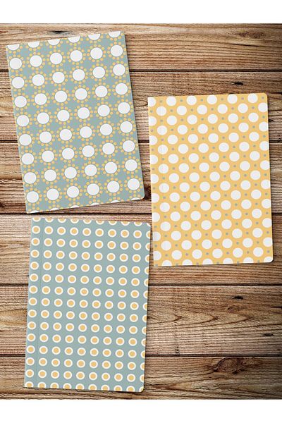 Postifull Unlined Notebook Set, 3 Notepads, Notebook Journal Set, Memory Book, 64 Pages Medium Size
