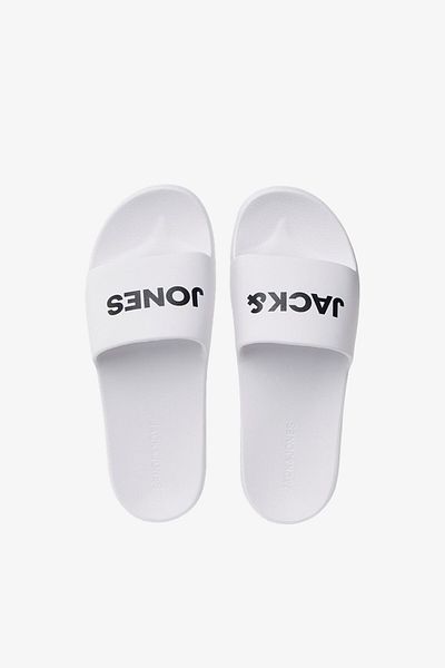 Jack & Jones Jfwlarry Men's White Slider Slippers12251249BrightWhite