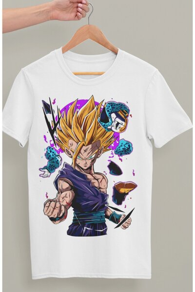 Fuddy Moda Oversize kroj Dragon Ball Son Gohan Ex Štampano T-shirt, unisex an...