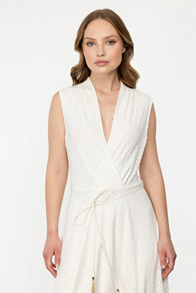 Ekol Self Patterned Midi Dress