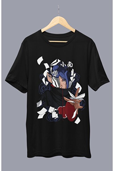Fuddy Moda تيشيرت ناروتو كونان مطبوع كبير الحجم، تيشيرت مطبوع أنيمي للجنسين