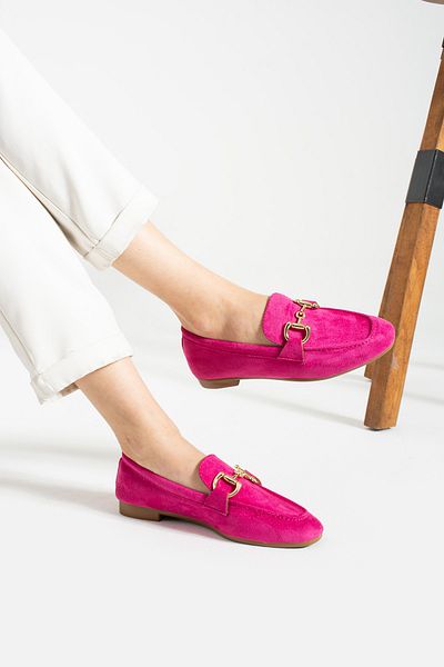İnan Ayakkabı PANTOFĂ ȘI PANTOFI DETALIATĂ ACCESORII CU CATARAME de damă Fucsia