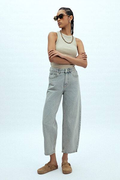 Manuka BARREL FIT DENIM PANT LIGHT BLUE