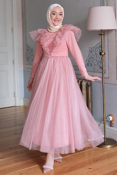 Ceylan Otantik Βραδινό φόρεμα Pink Princess