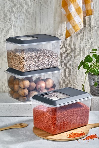 morponi 10 Liter Plastic Dry Food Container - Multi-Purpose Dry Food Storage Container 1 Piece