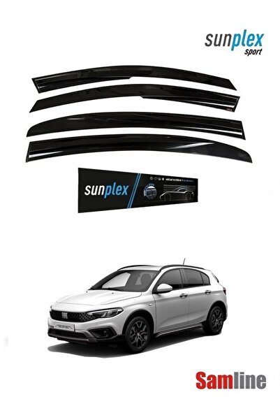 SUNPLEX Fiat Egea Cross 2023 Uyumlu Modeller için Cam Rüzgarlığı 4 'lü Set
