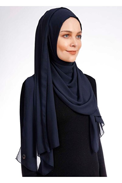 Ecardin Синій практичний креп-шаль з еластаном - St 238