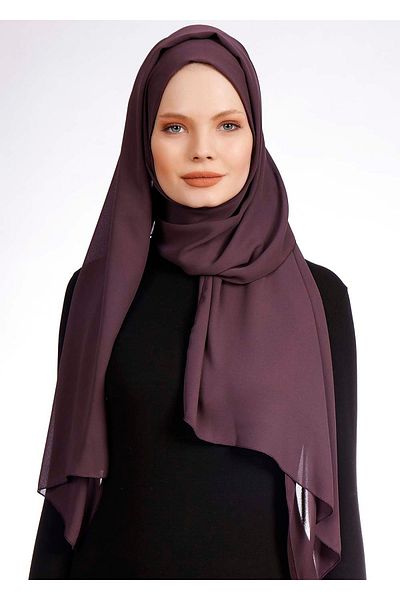 Ecardin Κρεπ Ύφασμα Πρακτικό Σάλι Lycra - St 238 Plum