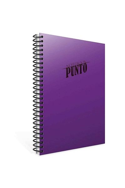 Gıpta Punto Spiral Purple Plastic Cover 80 Sheets A4 Ruled Notebook