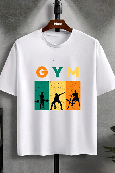 Massgai Unisex dizajn teretana Štampano Oversize kroj 100% pamuk T-shirt