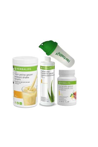 Herbalife Set2- Bir Muzlu Shake, Bir Mango Aloevera İçecek ve Bir Şeftali 50gr çay