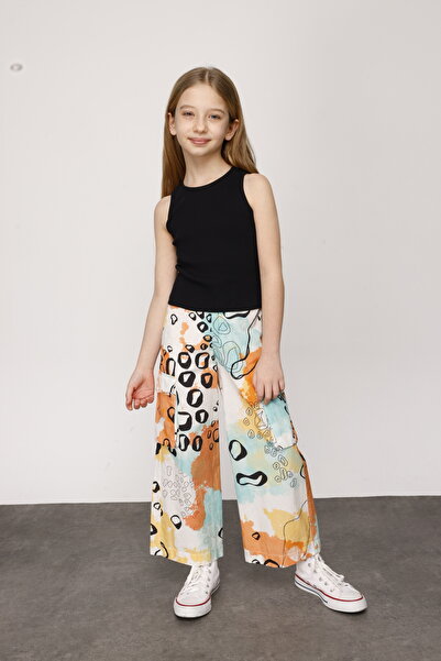 JENA Pantaloni cargo pentru fete Crinkle cu model