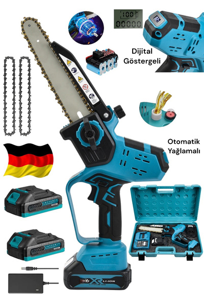 DYNAMİC MAX 965VR ŞARJLI ÇİFT AKÜLÜ DİJİTAL GÖSTERGELİ ZİNÇİRLİ AĞAÇ DAL BUDA...