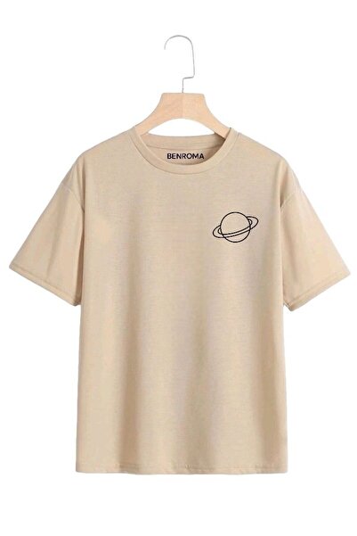 BENROMA KİDS تي شيرت للأطفال مطبوع عليه كوكب