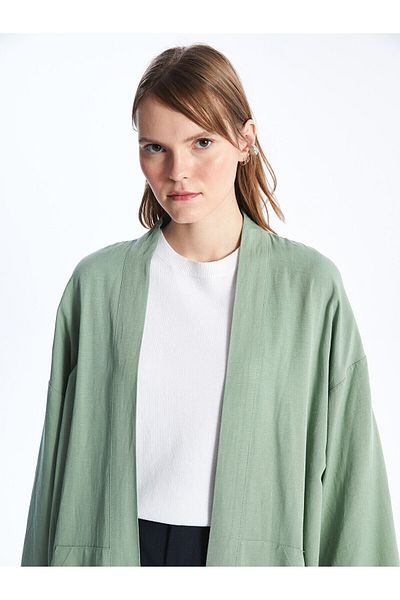 LC Waikiki Shal Yala Straight Linen Blended Oversize Damen-Kimono